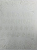 Classic Beaded Damask Lace 54” Wide| New Creations Fabric & Foam Inc. - New Creations Fabric & Foam Inc