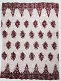 Classic Beaded Damask Lace 54” Wide| New Creations Fabric & Foam Inc. - New Creations Fabric & Foam Inc