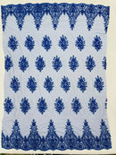 Classic Beaded Damask Lace 54” Wide| New Creations Fabric & Foam Inc. - New Creations Fabric & Foam Inc