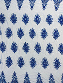 Classic Beaded Damask Lace 54” Wide| New Creations Fabric & Foam Inc. - New Creations Fabric & Foam Inc