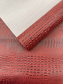 Crocodile Marine Vinyl 2 tone Upholstery Skin Texture Faux Leather PVC| New Creations Fabric & Foam Inc. - New Creations Fabric & Foam Inc