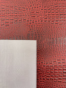 Crocodile Marine Vinyl 2 tone Upholstery Skin Texture Faux Leather PVC| New Creations Fabric & Foam Inc. - New Creations Fabric & Foam Inc