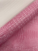 Crocodile Marine Vinyl 2 tone Upholstery Skin Texture Faux Leather PVC| New Creations Fabric & Foam Inc. - New Creations Fabric & Foam Inc