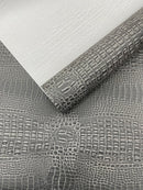 Crocodile Marine Vinyl 2 tone Upholstery Skin Texture Faux Leather PVC| New Creations Fabric & Foam Inc. - New Creations Fabric & Foam Inc