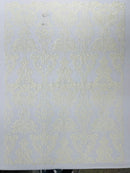 Damask Embroidered Lace Fabric 54” Wide| New Creations Fabric & Foam Inc. - New Creations Fabric & Foam Inc