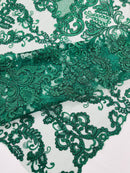 Damask Embroidered Lace Fabric 54” Wide| New Creations Fabric & Foam Inc. - New Creations Fabric & Foam Inc