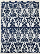 Damask Embroidered Lace Fabric 54” Wide| New Creations Fabric & Foam Inc. - New Creations Fabric & Foam Inc