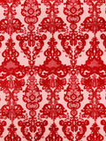 Damask Embroidered Lace Fabric 54” Wide| New Creations Fabric & Foam Inc. - New Creations Fabric & Foam Inc