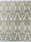 Damask Embroidered Lace Fabric 54” Wide| New Creations Fabric & Foam Inc. - New Creations Fabric & Foam Inc