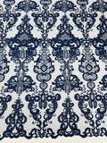 Damask Embroidered Lace Fabric 54” Wide| New Creations Fabric & Foam Inc. - New Creations Fabric & Foam Inc