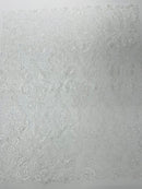 Damask Embroidered Lace Fabric 54” Wide| New Creations Fabric & Foam Inc. - New Creations Fabric & Foam Inc