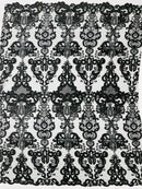 Damask Embroidered Lace Fabric 54” Wide| New Creations Fabric & Foam Inc. - New Creations Fabric & Foam Inc