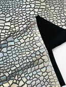 Dragon Skin Foil Stretch Velvet 58" Wide| New Creation Fabric & Foam Inc. - New Creations Fabric & Foam Inc