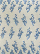 ELEGANT BEADED FLORAL LACE ON MESH FABRIC (By The Yard) - New Creations Fabric & Foam Inc