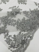 Eva Luxury Beaded Floral Lace 54” Wide| New Creations Fabric & Foam Inc. - New Creations Fabric & Foam Inc