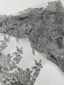 Eva Luxury Beaded Floral Lace 54” Wide| New Creations Fabric & Foam Inc. - New Creations Fabric & Foam Inc