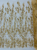 FANCY BEADED LACE ON MESH FABRIC (By The Yard) - New Creations Fabric & Foam Inc
