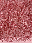 Fashion Glitter Design On A Mesh Lace Fabric| New Creations Fabric & Foam Inc. - New Creations Fabric & Foam Inc