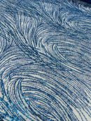 Fashion Glitter Design On A Mesh Lace Fabric| New Creations Fabric & Foam Inc. - New Creations Fabric & Foam Inc