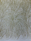 Fashion Glitter Design On A Mesh Lace Fabric| New Creations Fabric & Foam Inc. - New Creations Fabric & Foam Inc