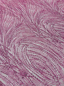 Fashion Glitter Design On A Mesh Lace Fabric| New Creations Fabric & Foam Inc. - New Creations Fabric & Foam Inc