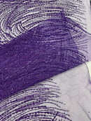 Fashion Glitter Design On A Mesh Lace Fabric| New Creations Fabric & Foam Inc. - New Creations Fabric & Foam Inc