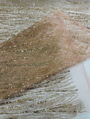 Fashion Glitter Design On A Mesh Lace Fabric| New Creations Fabric & Foam Inc. - New Creations Fabric & Foam Inc
