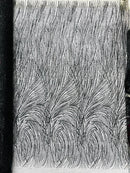 Fashion Glitter Design On A Mesh Lace Fabric| New Creations Fabric & Foam Inc. - New Creations Fabric & Foam Inc