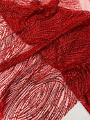 Fashion Glitter Design On A Mesh Lace Fabric| New Creations Fabric & Foam Inc. - New Creations Fabric & Foam Inc