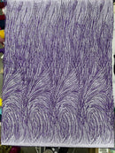 Fashion Glitter Design On A Mesh Lace Fabric| New Creations Fabric & Foam Inc. - New Creations Fabric & Foam Inc