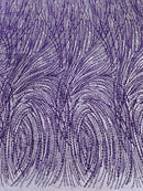 Fashion Glitter Design On A Mesh Lace Fabric| New Creations Fabric & Foam Inc. - New Creations Fabric & Foam Inc