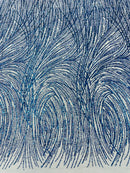 Fashion Glitter Design On A Mesh Lace Fabric| New Creations Fabric & Foam Inc. - New Creations Fabric & Foam Inc