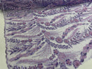 Feather and Vine Beaded Lace Fabric 54” Wide| New Creations Fabric & Foam Inc. - New Creations Fabric & Foam Inc