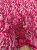 Feather and Vine Beaded Lace Fabric 54” Wide| New Creations Fabric & Foam Inc. - New Creations Fabric & Foam Inc