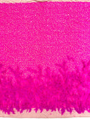 Feather Sequin Velvet Fabric 54" Wide| New Creations Fabric & Foam Inc. - New Creations Fabric & Foam Inc