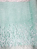 Feather Sequin Velvet Fabric 54" Wide| New Creations Fabric & Foam Inc. - New Creations Fabric & Foam Inc