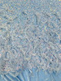 Feather Sequin Velvet Fabric 54" Wide| New Creations Fabric & Foam Inc. - New Creations Fabric & Foam Inc