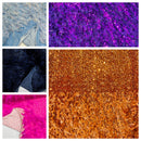 Feather Sequin Velvet Fabric 54" Wide| New Creations Fabric & Foam Inc. - New Creations Fabric & Foam Inc