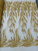 FIESTA BEADED LACE ON MESH FABRIC (By The Yard) - New Creations Fabric & Foam Inc