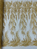 FIESTA BEADED LACE ON MESH FABRIC (By The Yard) - New Creations Fabric & Foam Inc