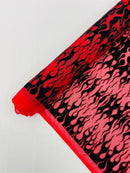 Flocking Flame Power Mesh Fabric 58" Wide| New Creations Fabric & Foam Inc. - New Creations Fabric & Foam Inc