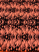 Flocking Flame Power Mesh Fabric 58" Wide| New Creations Fabric & Foam Inc. - New Creations Fabric & Foam Inc