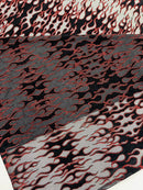 Flocking Flame Power Mesh Fabric 58" Wide| New Creations Fabric & Foam Inc. - New Creations Fabric & Foam Inc