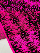 Flocking Flame Power Mesh Fabric 58" Wide| New Creations Fabric & Foam Inc. - New Creations Fabric & Foam Inc