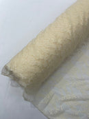 FLORAL NYLON STRETCH LACE (by the yard) - New Creations Fabric & Foam Inc