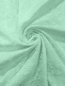 FLORAL NYLON STRETCH LACE (by the yard) - New Creations Fabric & Foam Inc