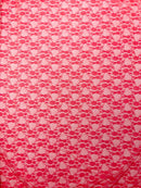 FLORAL NYLON STRETCH LACE (by the yard) - New Creations Fabric & Foam Inc