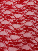 FLORAL NYLON STRETCH LACE (by the yard) - New Creations Fabric & Foam Inc
