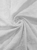 FLORAL NYLON STRETCH LACE (by the yard) - New Creations Fabric & Foam Inc