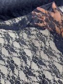 FLORAL NYLON STRETCH LACE (by the yard) - New Creations Fabric & Foam Inc